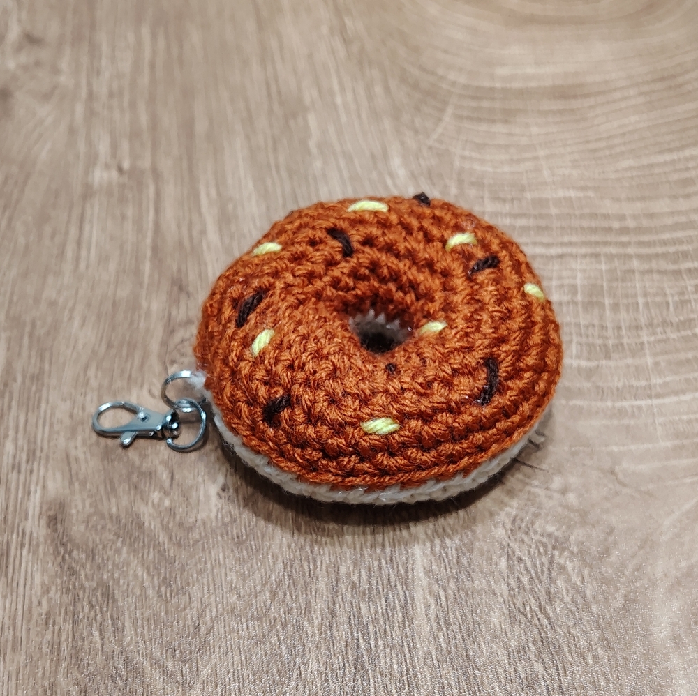 Handmade Donut Bag Charm / Keychain